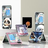 Phone Case For Samsung Galaxy Z Flip 5 Z Flip 4 Z Flip 3 Flip Cover Shockproof Cartoon Panda PC miniinthebox - thumbnail