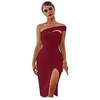Women's Sheath Dress Midi Dress White Black Red Sleeveless Solid Color Spring  Summer Casual 2021 S M L XL 2XL 3XL Lightinthebox - thumbnail