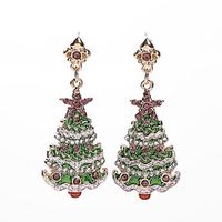 1 Pair Drop Earrings For Women's AAA Cubic Zirconia Christmas Street Alloy Classic Fashion Lightinthebox - thumbnail