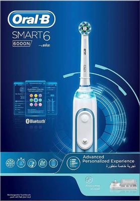 Oral-B Smart 6 6000N Electric Toothbrush Smart Coaching White - D700.535.5XP