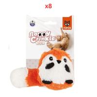 FOFOS Fox Floppy Crinkle Cat Toy (Pack of 8)