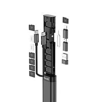 9 In 1 Multifunctional multi-functional 9-in-1 essential travel Charging data sync Cable Stick Usb Pd Type C Micro Tf sim Card miniinthebox