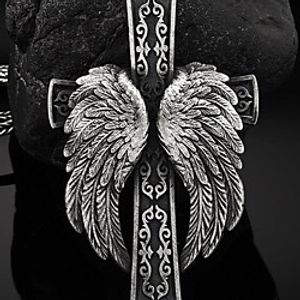 christian religious cross men's catholic retro hip hop pendant necklace Lightinthebox