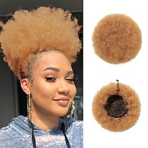 chignons Hair Bun Synthetic Hair Hair Piece Hair Extension Afro Curly Water Wave New Year Daily Daily Wear Blonde Lightinthebox