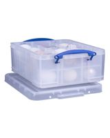 Really Useful 21 Liter Plastic Box & 2 Trays Clear