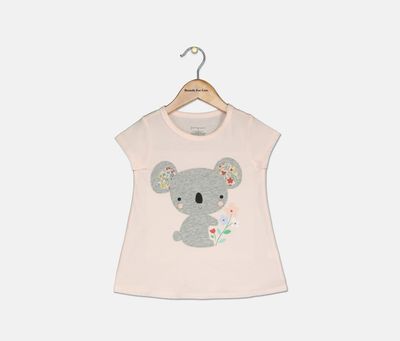 Toddler Girls Koala-Print Cotton T-Shirt Pale Blush Toddler Girls Koala-Print Cotton T-Shirt Pale Blush