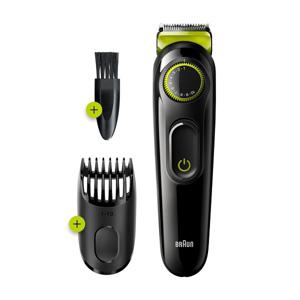 Braun Beard and Hair Trimmer BT3221 | Rechargeable | Black and Green Color