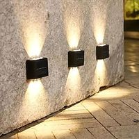246 PCS Solar Waterproof Wall Lights, Outdoor 6LED Deck Lights, for Decoration of Courtyards, Streets, Fences, Garages, Gardens, Stairs, Fence Lights Lightinthebox