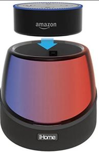 iHome Color Changing Bluetooth Rechargeable Speaker, Black