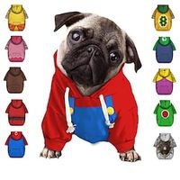 Cosplay Pet Costume Sweatshirt Super Mario Super Bros Hoodie 3D Printed Hooded Sweatshirt Cosplay Hoodie Pet Xmas Idea Lightinthebox - thumbnail