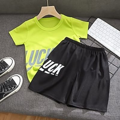 Children's Sports Short Sleeved Set For Boys And Girls, T-Shirt For Summer Babies, Children's Set Lightinthebox