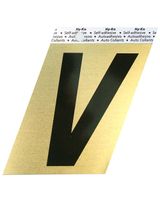 Hy-Ko 3-1/2 Inches Aluminum Adhesive Letter V Hy-Ko 3-1/2 Inches Aluminum Adhesive Letter V