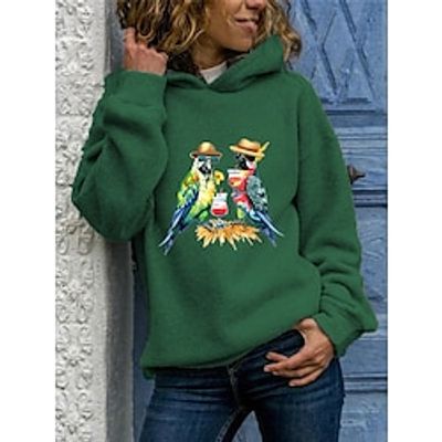 Women's Pullover Casual Black White Red Hoodie Long Sleeve Micro-elastic Fall  Winter Lightinthebox