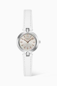 Logo Links Leather Quartz Watch, 28mm
