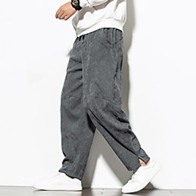 Men's Casual Harlem Pants Breathable Soft Harem Pants Loose Casual Daily Pants Solid Color Full Length Patchwork Elastic Waist Gray Black Coffee / Drawstring miniinthebox Men's Casual Harlem Pants Breathable Soft Harem Pants Loose Casual Daily Pants Solid Color Full Length Patchwork Elastic Waist Gray Black Coffee / Drawstring miniinthebox