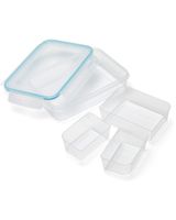 Addis Clip & Close 1.1L Rectangular Food Container with Inserts Clear