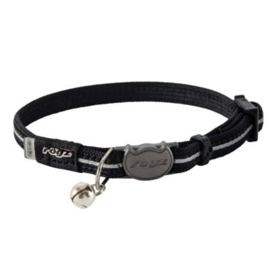 Rogz Alley Cat Reflective Cat Collar Small - Black