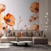 Floral Wallpaper Mural Beautiful Flower Wall Covering Sticker Peel and Stick Removable PVCVinyl Material Self AdhesiveAdhesive Required Wall Decor for Living Room Kitchen Bathroom Lightinthebox - thumbnail