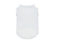 Pets Club Cotton Plain Dog Cloth Summer T-shirt White - XL