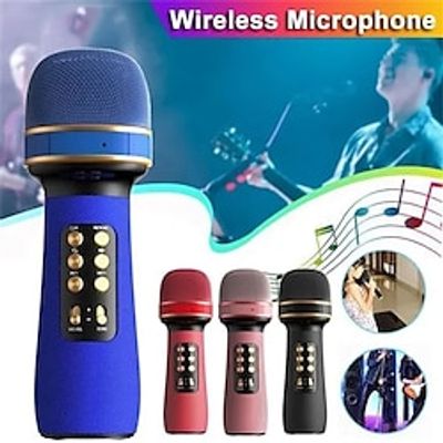 WS-898 Karaoke Bluetooth-Compatible Microphone Handheld Wireless Music Sing MicFMVoice Changing Audio Speaker Player Accessory Lightinthebox
