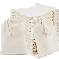30pcs Cotton Bags with Adjustable Drawstring - 10 x 12cm Gift Bag Craft Fabric Bags Fabric Bag for DIY Weddings Christmas miniinthebox