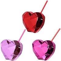 1pcs Sippy Cup Tumbler Water Bottle Coffee Carafe Straws Hot Chocolate Cups Beverage Mugs Pool Party Straw Cup Coffee Cup Pool Party Supplies Water Cup Heart Cup Shaped Plastic. Lightinthebox - thumbnail