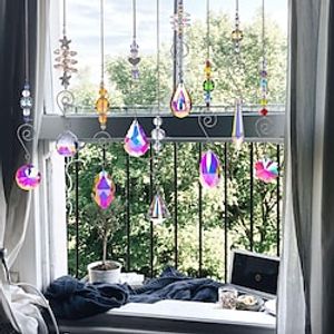 9 Pieces Decorative Pendants, Household Crystal Wind Chimes Hanging Artware for Living Room Balcony miniinthebox