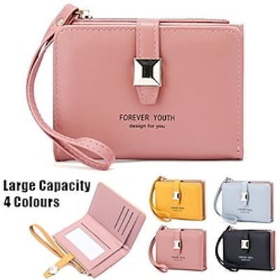 Women's Wallet Credit Card Holder Wallet PU Leather Shopping Daily Holiday Rivet Zipper Large Capacity Waterproof Lightweight Solid Color Black Yellow Sky Blue miniinthebox Women's Wallet Credit Card Holder Wallet PU Leather Shopping Daily Holiday Rivet Zipper Large Capacity Waterproof Lightweight Solid Color Black Yellow Sky Blue miniinthebox