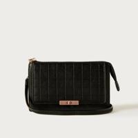 Sasha Textured Crossbody Bag with Zip Closure