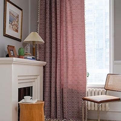 Cotton and Linen Printed Curtain Long Curtain,Semi Blackout Curtains,American Style Rod One Curtain Tassel Curtains for Bedroom,Cafe,Kitchen,Loft,Panels Lightinthebox Cotton and Linen Printed Curtain Long Curtain,Semi Blackout Curtains,American Style Rod One Curtain Tassel Curtains for Bedroom,Cafe,Kitchen,Loft,Panels Lightinthebox