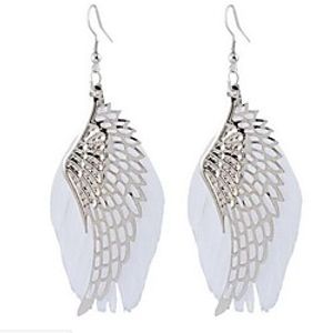 Women's Stud Earrings Stylish Sweet Feather Earrings Jewelry White For Date Festival miniinthebox