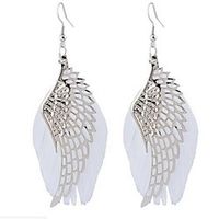 Women's Stud Earrings Stylish Sweet Feather Earrings Jewelry White For Date Festival miniinthebox - thumbnail