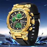 SANDA Men Digital Watch Large Dial Outdoor Sports Tactical Luminous Stopwatch Alarm Clock Countdown Silicone Watch Lightinthebox