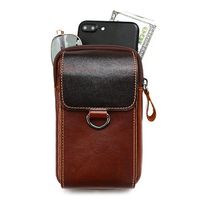 Genuine Leather Phone Bag Leisure Vintage Multi-functional Waist Bag Crossbody Bag For Men