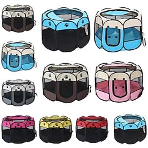 Octagonal Pet Delivery Room Dog Cage Cat Litter Foldable Oxford Cloth Waterproof And Scratch-Resistant Dog Tent Cat Delivery Room Pet Fence miniinthebox