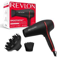 Revlon SmoothStay Hair Dryer + Volumising Diffuser, Grill Triple-Coated In Ceramic Infused With Coconut Oil, 3 Heat / 2 Speed Settings, Power 1875 Watts - RVDR 5317