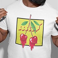 Men's Unisex Tee T shirt Hot Stamping Graphic Prints Fruit Plus Size Print Short Sleeve Casual Tops Cotton Basic Fashion Designer Big and Tall White Lightinthebox - thumbnail