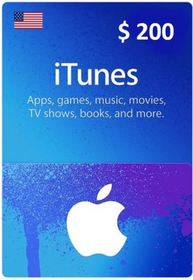 $200 USA Apple iTunes Gift Card (Instant E-mail Delivery) $200 USA Apple iTunes Gift Card (Instant E-mail Delivery)
