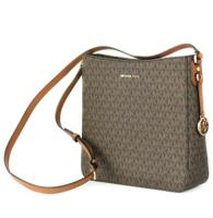 Michael Kors Signature Jet Set Large Signature Messenger Crossbody Bag (Brown Signature) (38569)