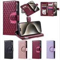 Phone Case For iPhone 15 Pro Max iPhone 14 13 12 11 Pro Max Mini SE X XR XS Max 8 7 Plus Wallet Case Zipper with Wrist Strap Kickstand Geometric Pattern TPU PU Leather Lightinthebox