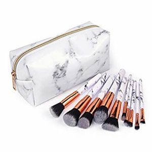 professional makeup brushes cosmetic bag set make up artist brushes multi functional cosmetic bag makeup handbag for travel amp; home gift amp; #40;marble makeup brushes, marble cosmetic bagamp; miniinthebox