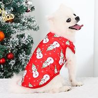 Dog Cat Vest Christmas Costume Christmas Fashion Party Outdoor Christmas Winter Dog Clothes Puppy Clothes Dog Outfits Breathable Costume for Girl and Boy Dog Polyester XS S M L XL XXL Lightinthebox - thumbnail