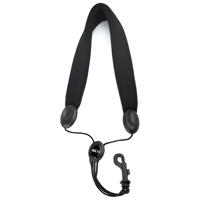 Rico SLA18 Padded Strap with Plastic Snap Hook for Tenor and Baritone Saxophones - Black - thumbnail