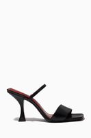 Nayla 85 Mules in Creased Leather Nayla 85 Mules in Creased Leather