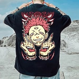 Jujutsu Kaisen Yuji Itadori Ryomen Sukuna T-shirt Anime Graphic T-shirt For Men's Women's Unisex Adults' Hot Stamping 100% Cotton Casual Daily Lightinthebox