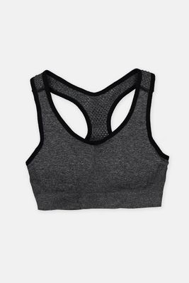 Girls Padded Sports Bra Charcoal Girls Padded Sports Bra Charcoal