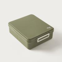 Citron Solid Sectioned Lunch Box with Clip Lock Lid and Food Jar