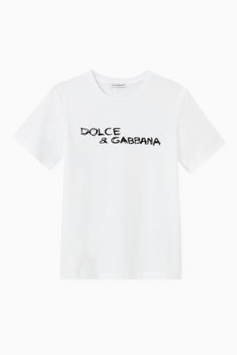 DG Logo Print T-shirt in Cotton DG Logo Print T-shirt in Cotton