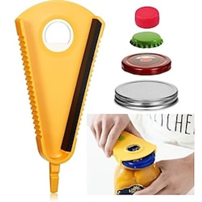 Jar Opener 5 in 1 Multi Function Can Opener Bottle Opener Beer Cap Opening Remover Kitchen Accessories miniinthebox