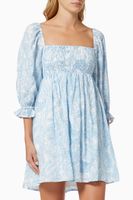 Calista Mini Dress in Linen - thumbnail